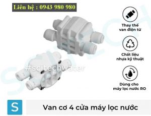 Giá van cơ máy lọc nước ( màu trắng 4 đầu chia )