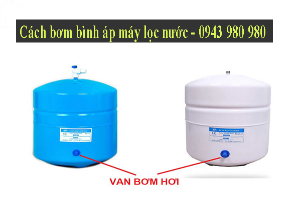 Cách bơm bình áp máy lọc nước